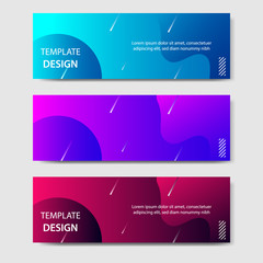 Vibrant gradient and futuristic background template for headline and header banner. Suitable for social media, web, blog, website