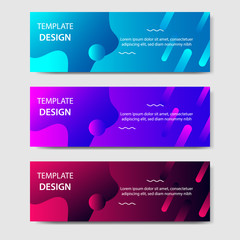 Vibrant gradient and futuristic background template for headline and header banner. Suitable for social media, web, blog, website
