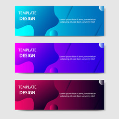 Fototapeta premium Vibrant gradient and futuristic background template for headline and header banner. Suitable for social media, web, blog, website