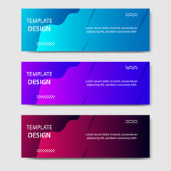 Vibrant gradient and futuristic background template for headline and header banner. Suitable for social media, web, blog, website