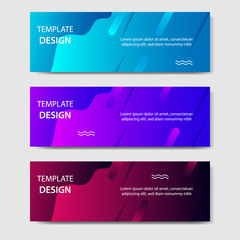 Vibrant gradient and futuristic background template for headline and header banner. Suitable for social media, web, blog, website