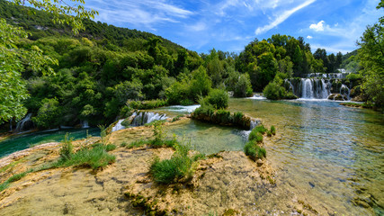 Fototapeta na wymiar Wodospady Krka, Chorwacja
