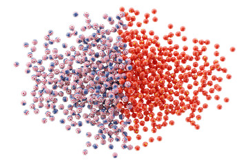 Political relationships between USA and China, original 3d rendering