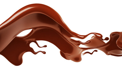 Chocolate splash. 3d illustration, 3d rendering.