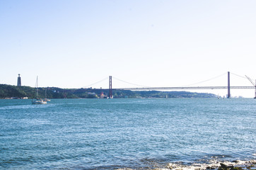  red 25 april bridge in Lisbon
