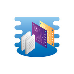 webpages templates with statistics and documents