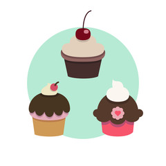 Cupcakes graphics simple