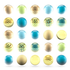 Multicolor background with balls. 3d illustration, 3d rendering.