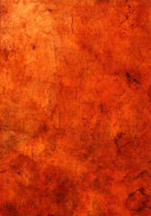 Old red paper texture. Rough faded surface. Blank retro page. Empty place for text. Perfect for background and vintage style design.