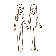 young women in white background avatar character