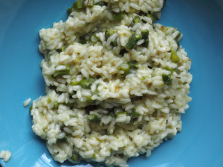 asparagus risotto (rice)