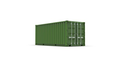 Container on White isolated Background 3D Rendering