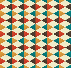 Obraz premium Abstract vintage retro geometric isometric seamless pattern background