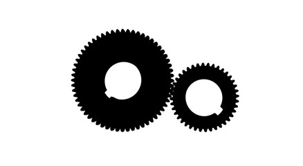 Metal Gear isolated on White 3D Rendering