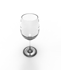 Empty Glass Studio Shot 3D Renderin