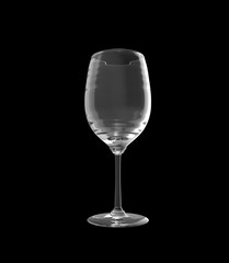 Empty Glass Studio Shot 3D Renderin