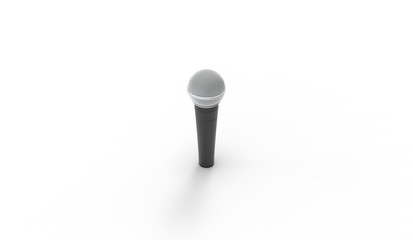 Microphone isolated on White 3D Rendering