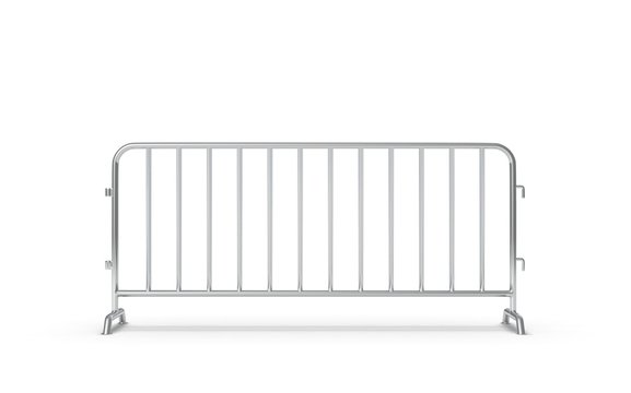 Metal Barrier isolated on White 3D Rendering