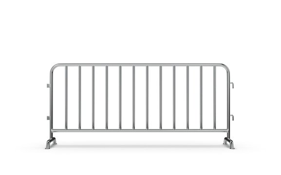 Metal Barrier isolated on White 3D Rendering