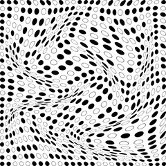 Abstract black and white distorted circles backgrounds vector for prints, banners and posters