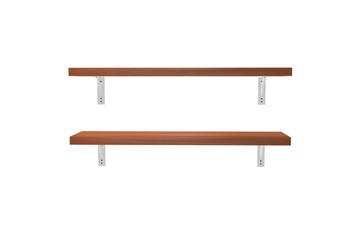 Wood Shelf on Wall 3D Rendering