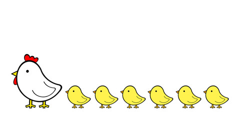 ニワトリとヒヨコ達