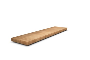 Wood Shelf on Wall 3D Rendering