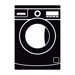 washing machine icon blac vector