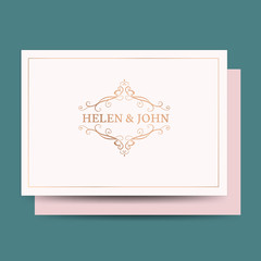 Classic wedding invitation card