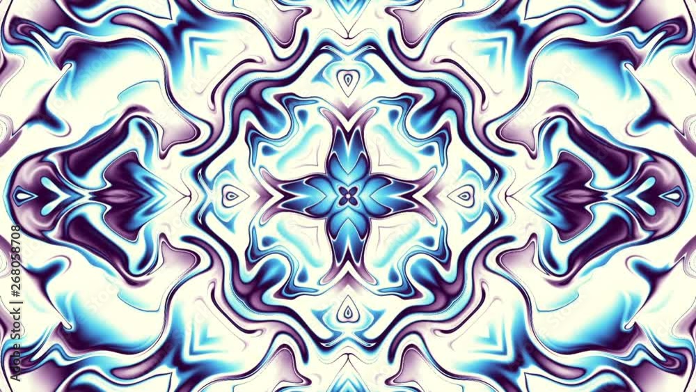 Aufkleber distortion of a retro ornamental pattern. psychedelic animated background. transform abstract curved
