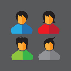 16052019 - set of vector flat icons. People icons. avatars