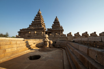 Sunset time at Mahabalipuram shore temple