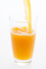 グラスに注ぐオレンジジュース