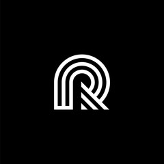 Logo moderno de inicial de letra R