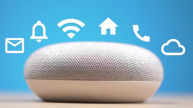 Smart assistant with animation overlay.