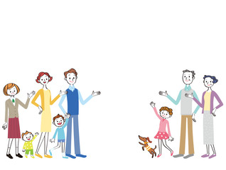 三世代家族　コピースペース