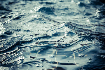 Vintage blue water wave