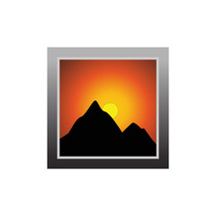 Mountain logo icon design template vector