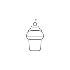 ice cream cup vector icon concept, isolated on white background