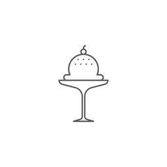 Fototapeta premium ice cream cup vector icon concept, isolated on white background