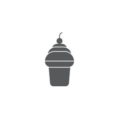 ice cream cup vector icon concept, isolated on white background