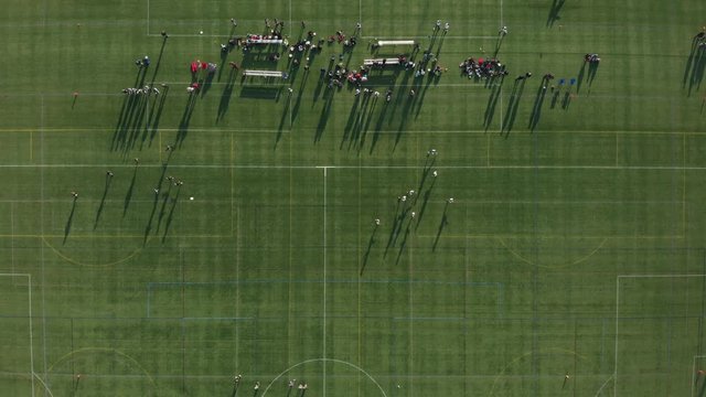 Ultimate Frisbee Tournament Field Aerial