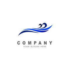 creative wave concept logo design template, Wave logo with a simple look