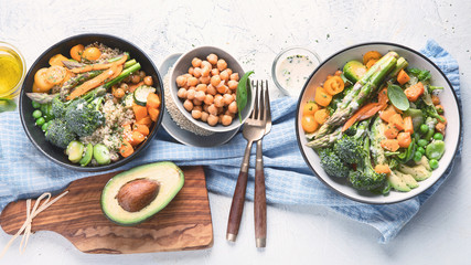 Vegetarian buddha bowls