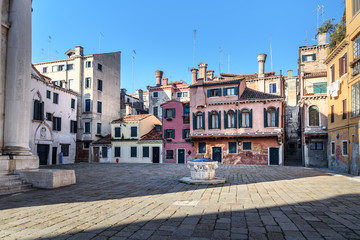 Fototapeta na wymiar Campo della Maddalena is square in Venice. Italy