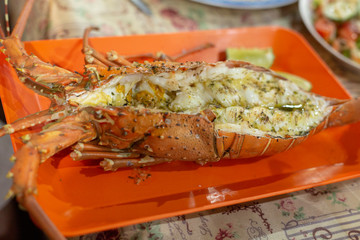 Languste Hummer mit Knoblauch Thailand