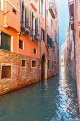 Fototapeta na wymiar Canal Rio San Giovanni Crisostomo. Venice. Italy