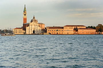 View of San Giorgio Maggiore island from Fondamenta Salute. Venice. Italy
