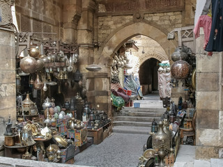 khan el khalili market in cairo, egypt