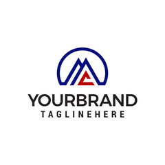 letter aa logo design concept template vector